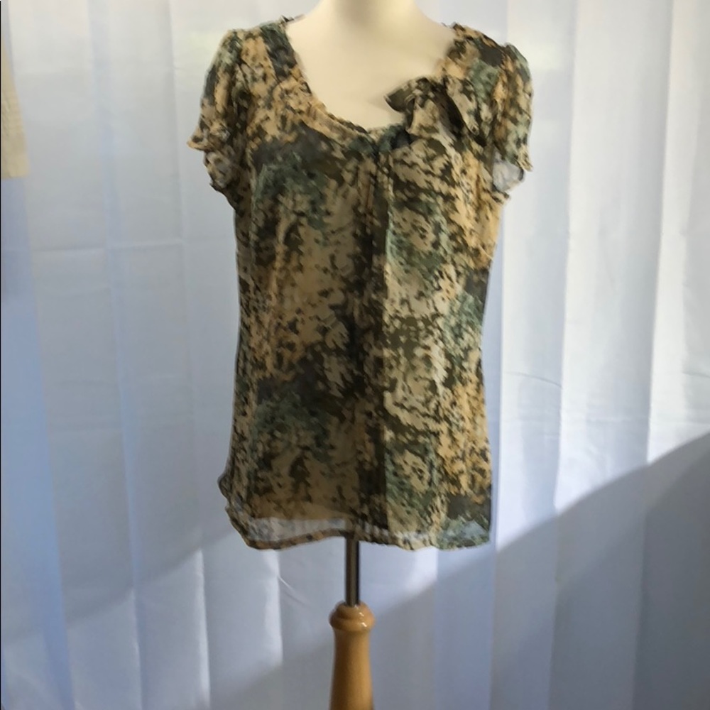 Jaclyn Smith blouse shirt top print size L